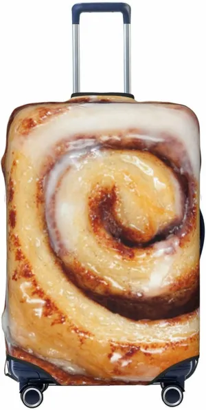 Suitcase Covers For Luggage Cinnamon Roll Elastic Stretch Luggage Cover Protector (For 18-32 Inch Suitcase)