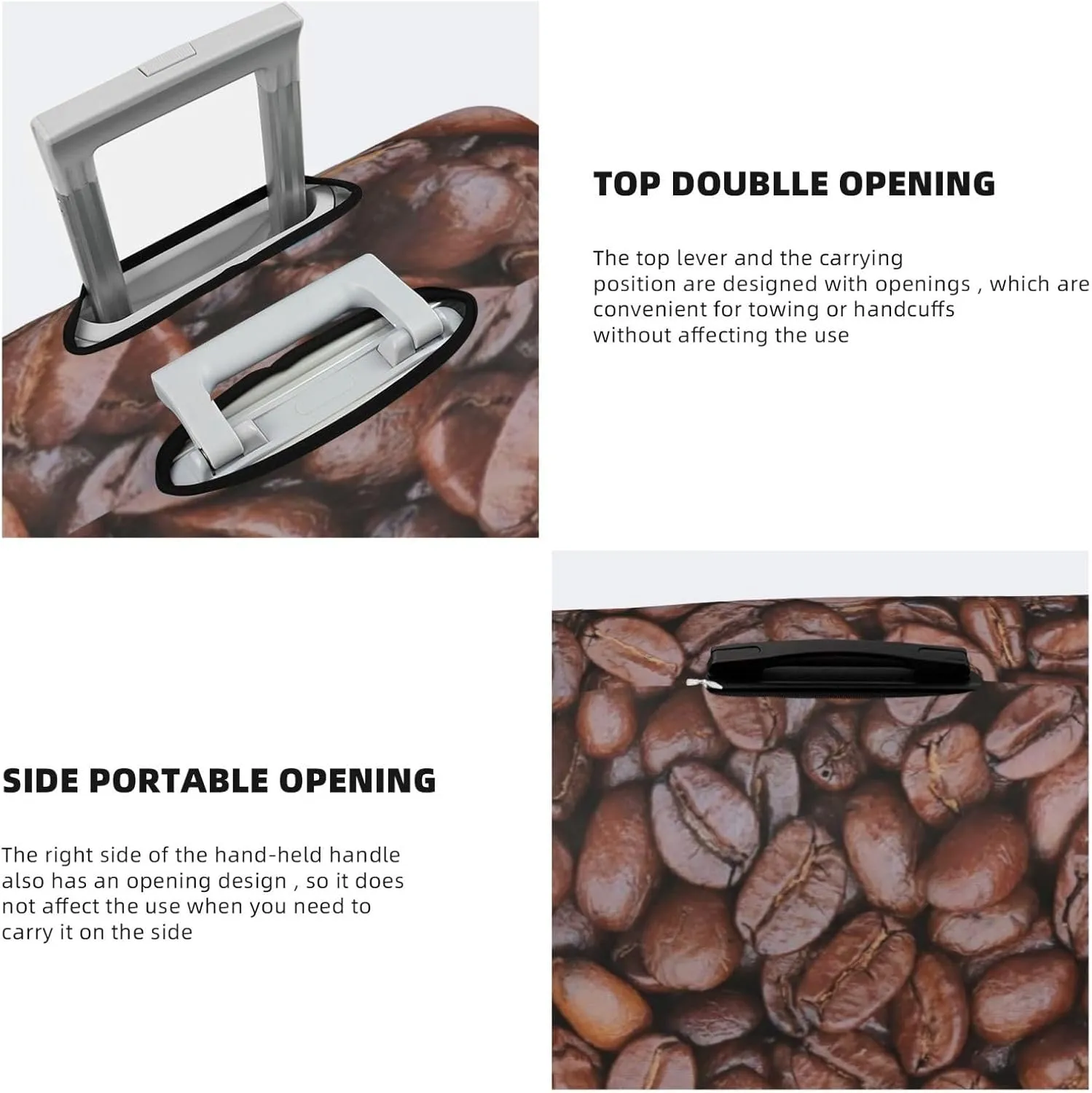 Suitcase Covers For Luggage Coffee Beans Elastic Stretch Luggage Cover Protector (For 18-32 Inch Suitcase)