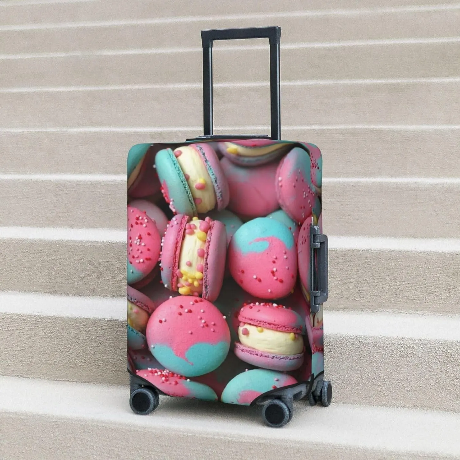 Suitcase Covers For Luggage Colorful Cake Elastic Stretch Luggage Cover Protector (For 18-32 Inch Suitcase)