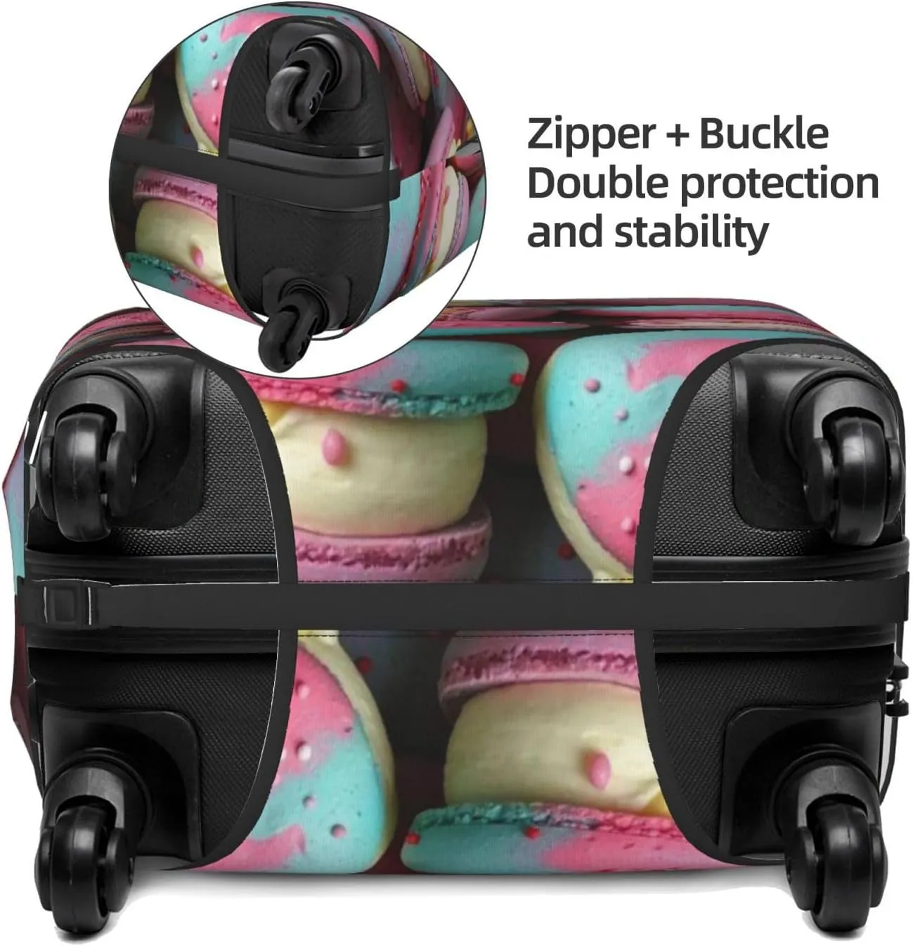 Suitcase Covers For Luggage Colorful Cake Elastic Stretch Luggage Cover Protector (For 18-32 Inch Suitcase)