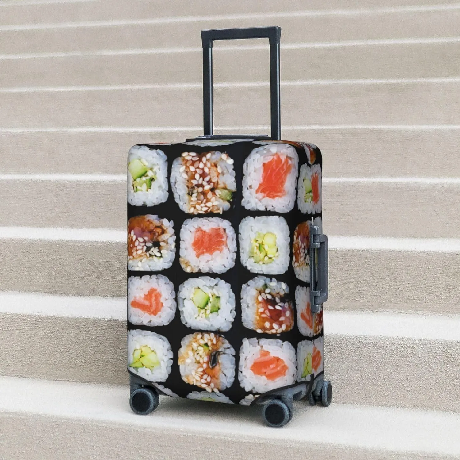 Suitcase Covers For Luggage Food Sushi Elastic Stretch Luggage Cover Protector (For 18-32 Inch Suitcase)