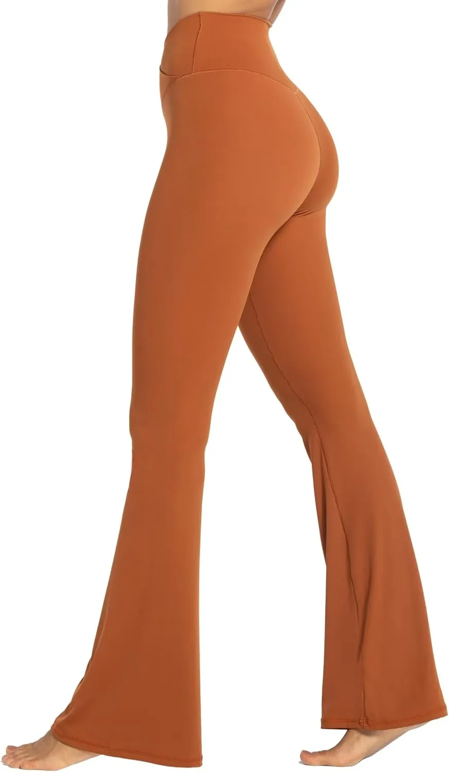 Sunzel Womens Flare Leggings No Front Seam Flare Yoga Pants with Tummy Control Crossover High Waist and Wide Leg