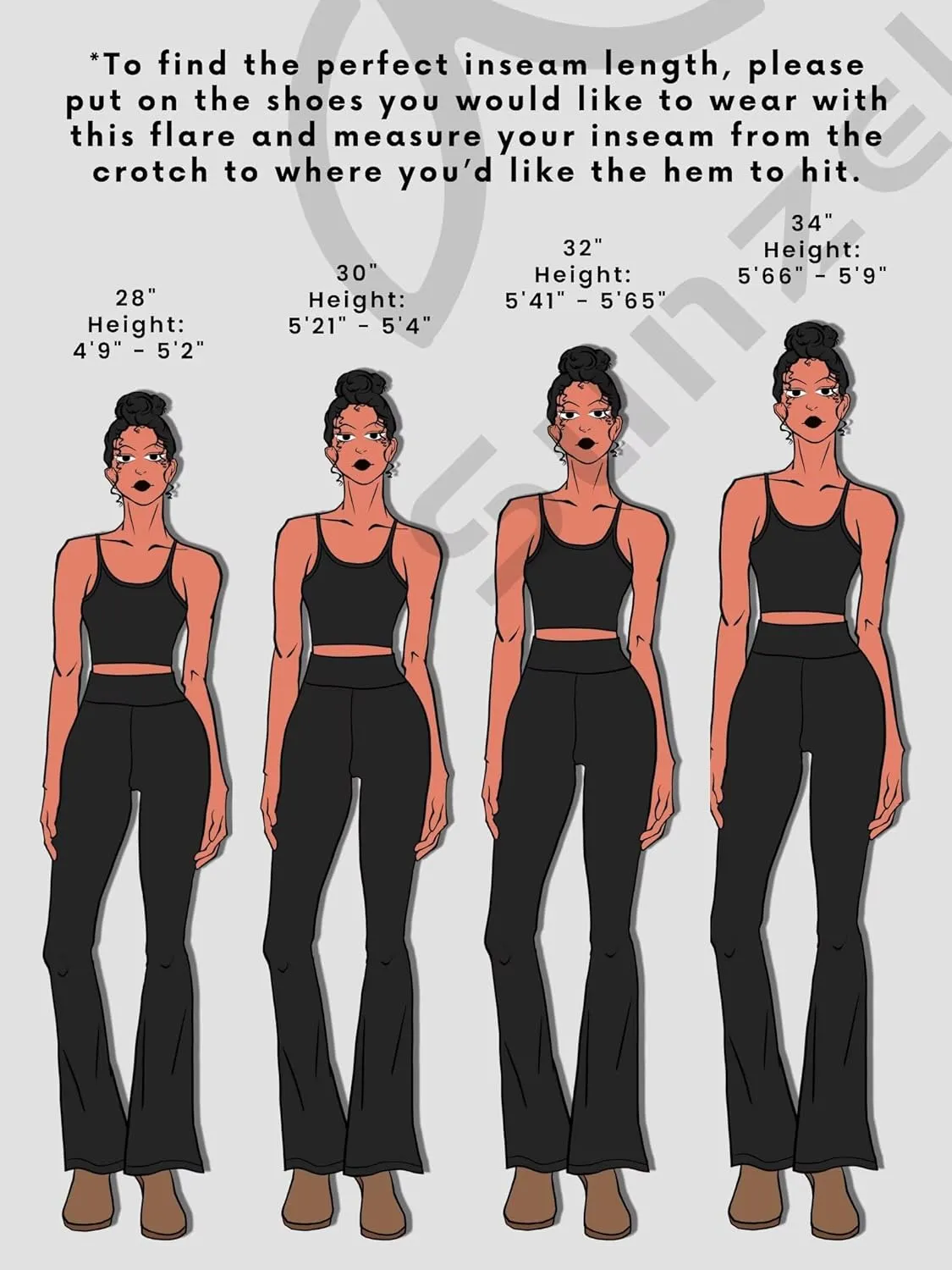 Sunzel Womens Flare Leggings No Front Seam Flare Yoga Pants with Tummy Control Crossover High Waist and Wide Leg