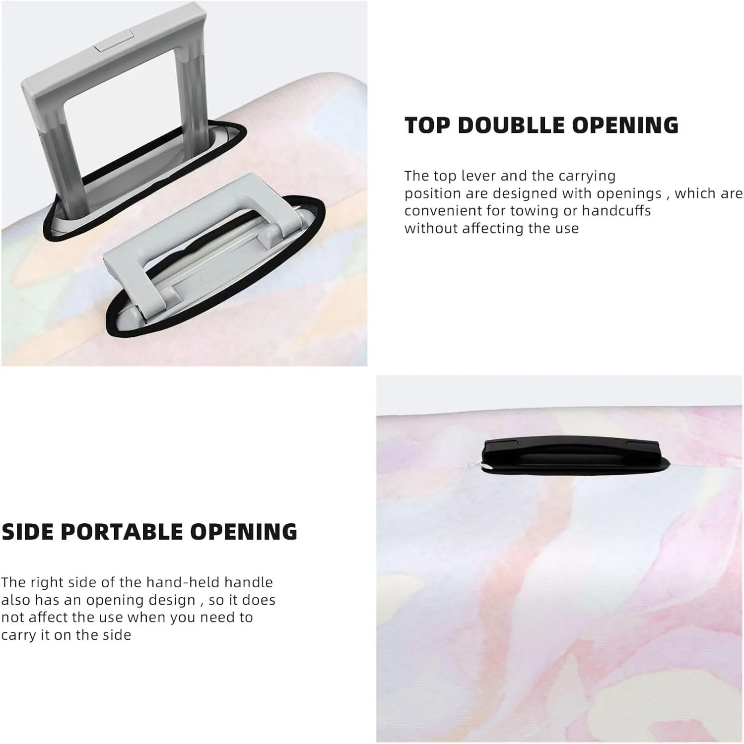 Travel Luggage Cover Abstract Colorful Watercolor Anti-Scratch Washable Suitcase Protector Elastic Suitcases Stylish Baggage Cover Wheeled Suitcase Kids Adults Keep Clean Large