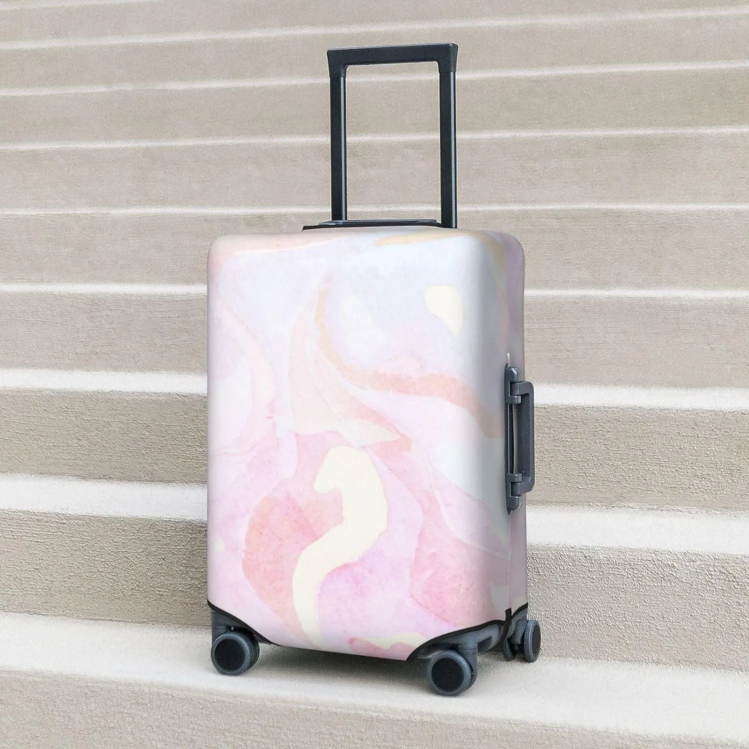Travel Luggage Cover Abstract Colorful Watercolor Anti-Scratch Washable Suitcase Protector Elastic Suitcases Stylish Baggage Cover Wheeled Suitcase Kids Adults Keep Clean Large