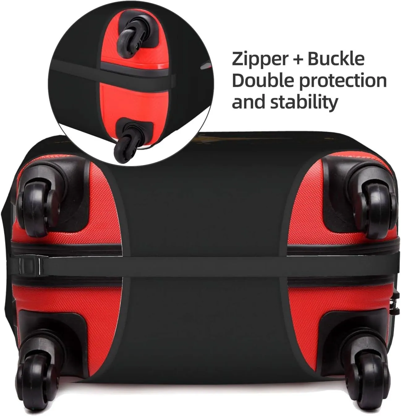 Travel Luggage Cover Fits 18-32 Inch Luggage, Compass Wind Rose Suitcase Cover Elastic Washable Wheeled Luggage Protector for Kid and Adult