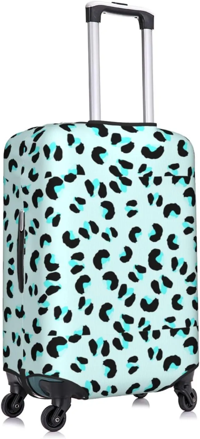 Travel Luggage Cover Suitcase Elastic Washable Leopard Print Animal Skin Suitcase Protector Bag,Spandex With Zipper Closure Baggage Covers,Large