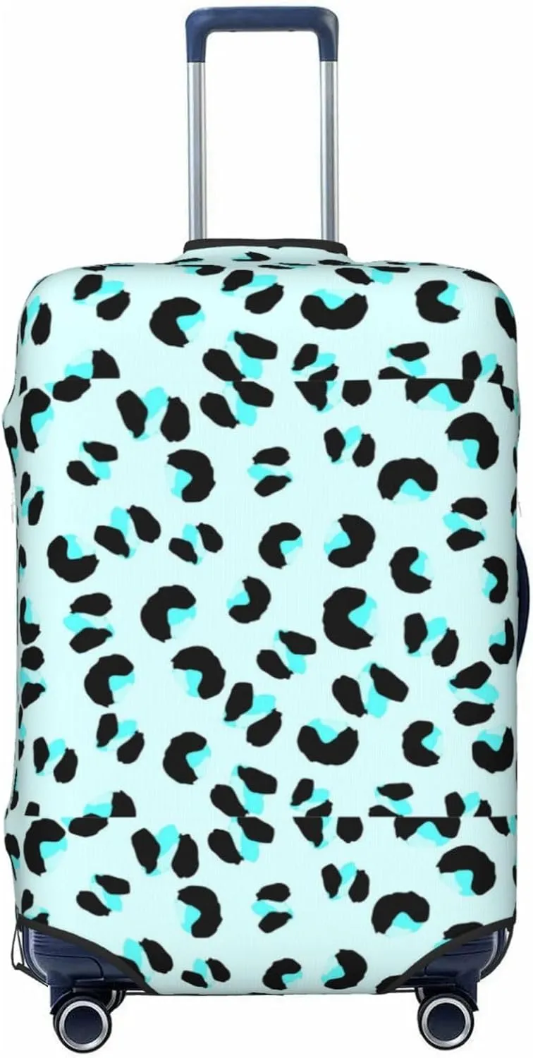 Travel Luggage Cover Suitcase Elastic Washable Leopard Print Animal Skin Suitcase Protector Bag,Spandex With Zipper Closure Baggage Covers,Large