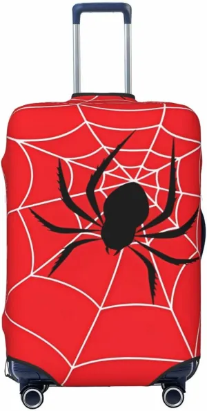 Travel Luggage Cover Suitcase Elastic Washable Spider Web Suitcase Protector Bag,Anti-Scratch Double-Sided Baggage Covers For Kid Adult,Small