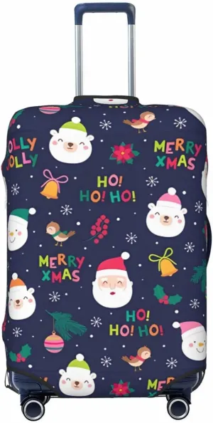 Travel Luggage Cover Suitcase Elastic Washable Stretch Cute Cartoon Christmas Suitcase Protector Bag,Anti-Scratch Dust-Proof With Zipper Closure Baggage Covers For Wheeled Suitcase Kid Adult