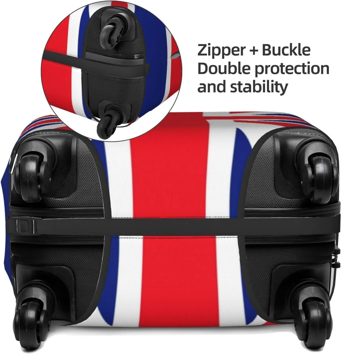 Travel Luggage Cover,British Flag Suitcase Protector Protector Elastic Anti-Scratch Washable, Suitcase Cover For Wheeled Suitcase Kid Adult Travel Baggage Accessories,Small