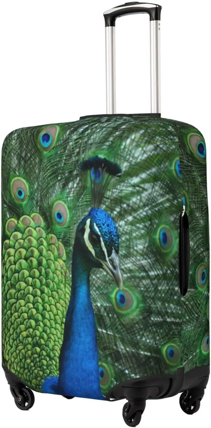 Travel Luggage Cover,Peacock Suitcase Protector Protector Spandex Anti-Scratch Washable, Suitcase Cover For Wheeled Suitcase Kid Adult Travel Baggage Accessories,Large