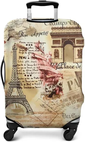 Trendy Eiffel Tower Travel Luggage Cover Suitcase Protector Luggage Cover Fit 29-32 Inch Luggage