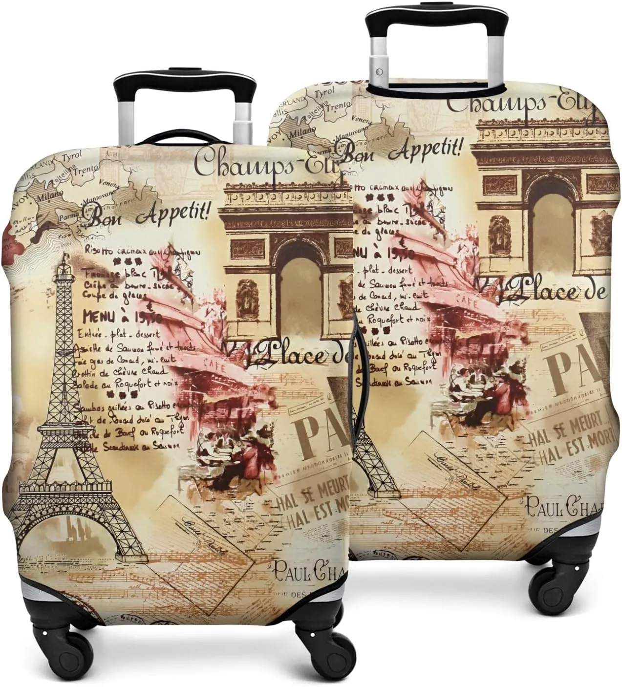 Trendy Eiffel Tower Travel Luggage Cover Suitcase Protector Luggage Cover Fit 29-32 Inch Luggage