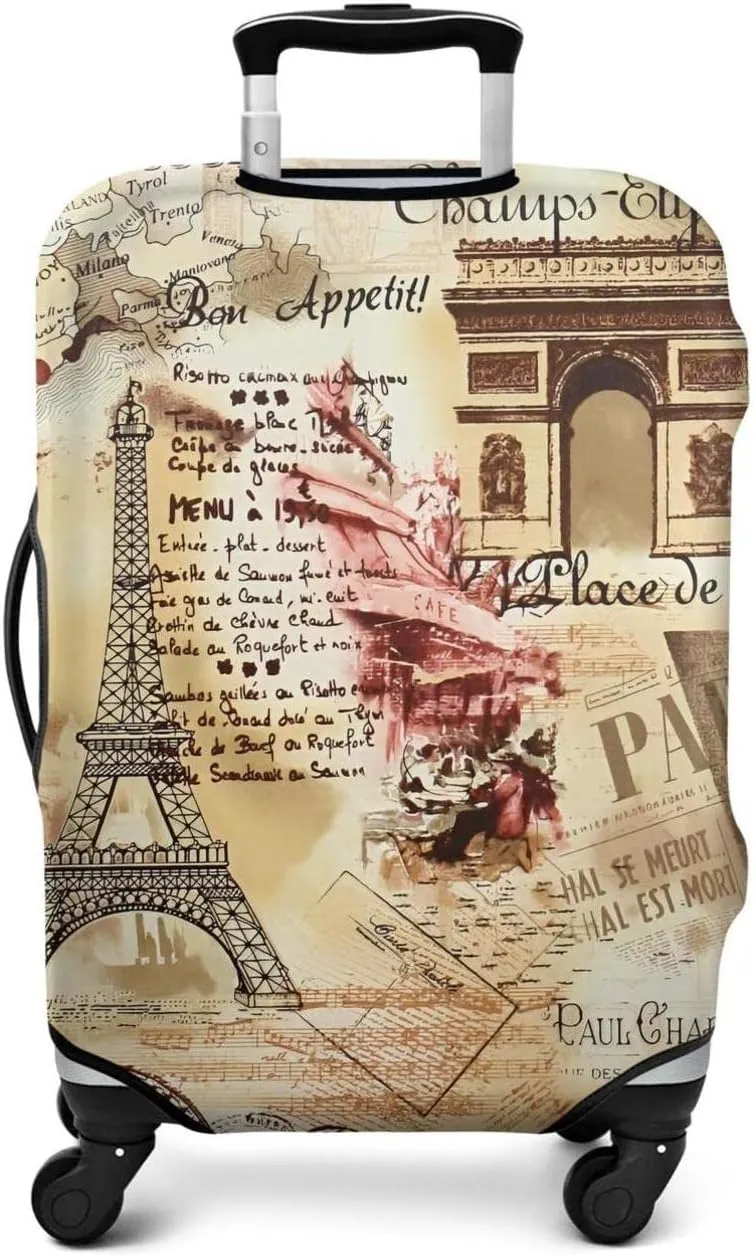 Trendy Eiffel Tower Travel Luggage Cover Suitcase Protector Luggage Cover Fit 29-32 Inch Luggage