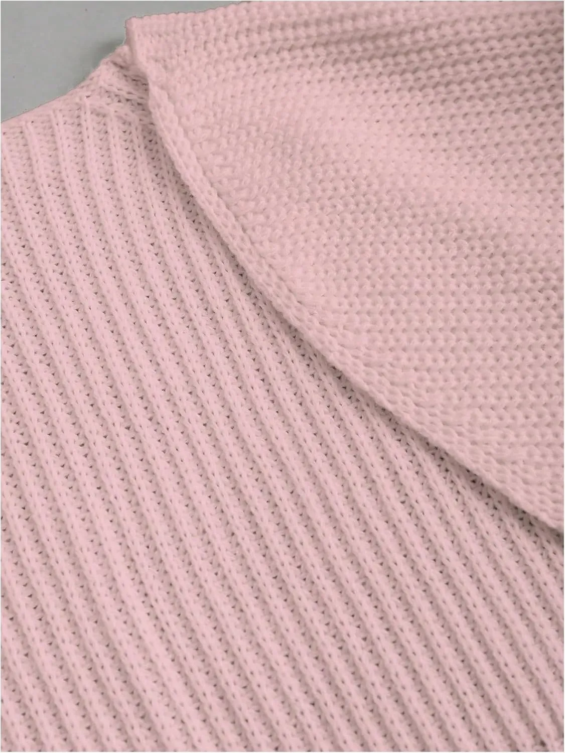 Verdusa Women's Bow Knot Open Front Long Sleeve Knitted Crop Cute Cardigan Sweater