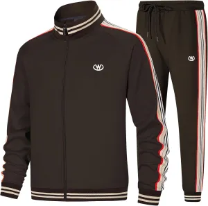 W JIANWANG Track Suits for Men Set Jogging Tracksuit Mens Sweatsuits Workout Running Sports Jogger Sweat Suits Outfits