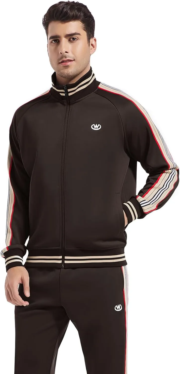 W JIANWANG Track Suits for Men Set Jogging Tracksuit Mens Sweatsuits Workout Running Sports Jogger Sweat Suits Outfits