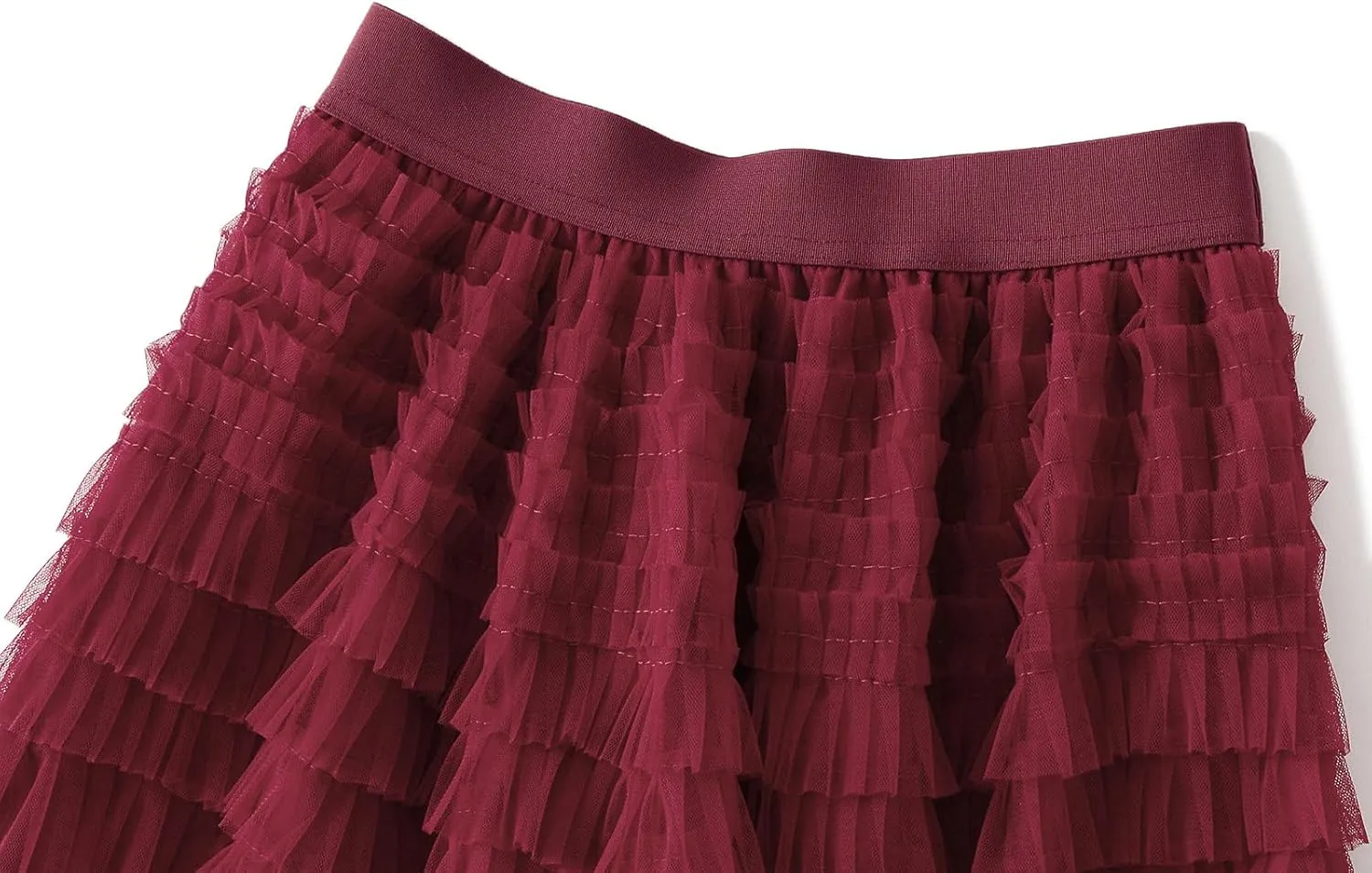 Women Mesh Tutu Maxi Skirts Sequin Glitter Layered Elastic High Waist A-Line Swing Skirts Y2k Party Streetwear