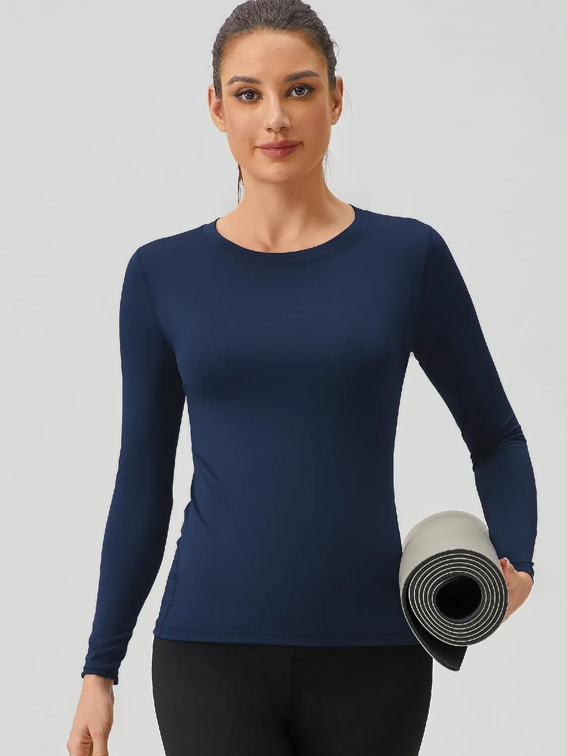 Women's 3 Pack Dry Fit Athletic Compression Base Layer Long Sleeve