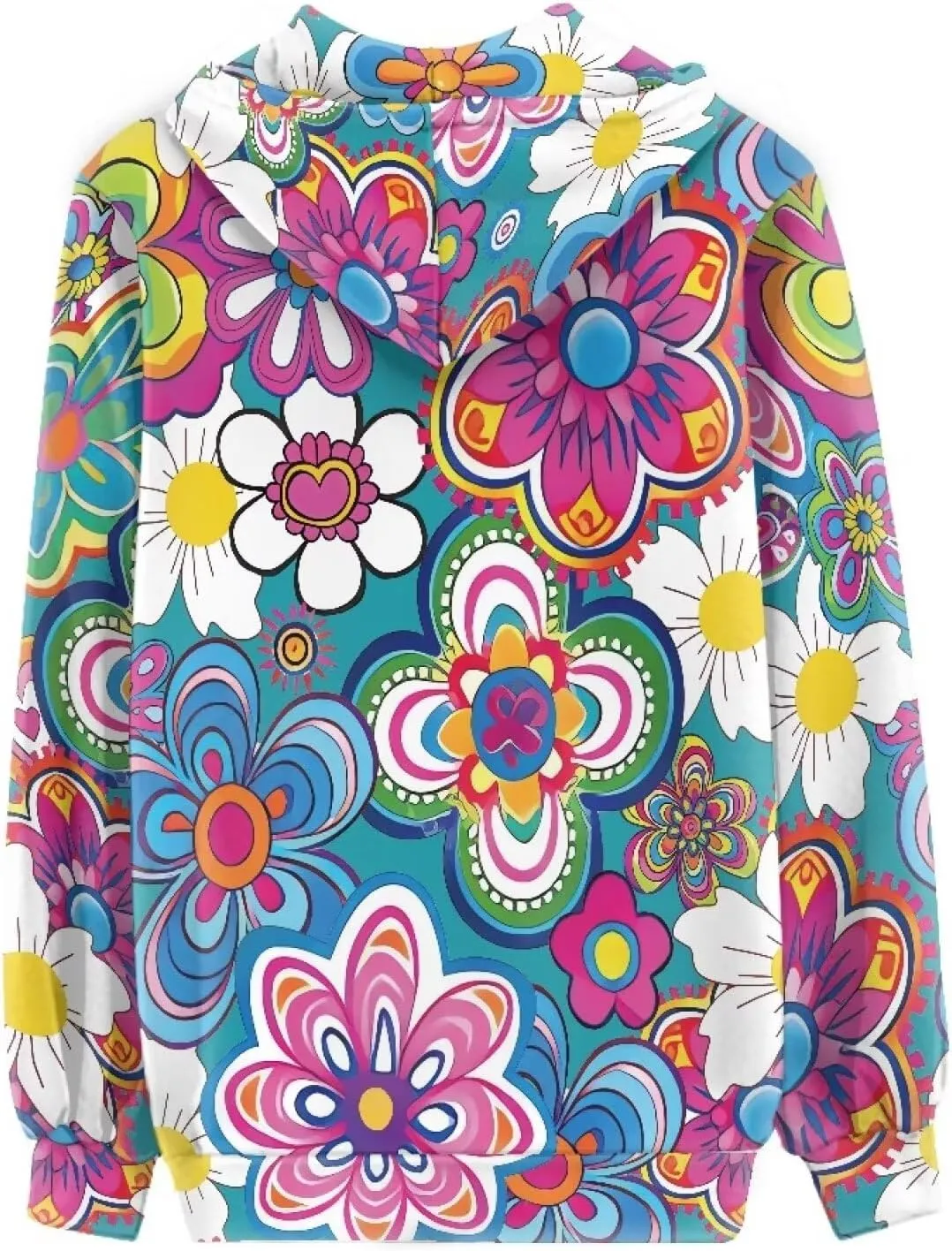Women's Fall Full Zip Up Hoodie Long Sleeve Oversized Hooded Sweatshirts Pockets Jacket Coat