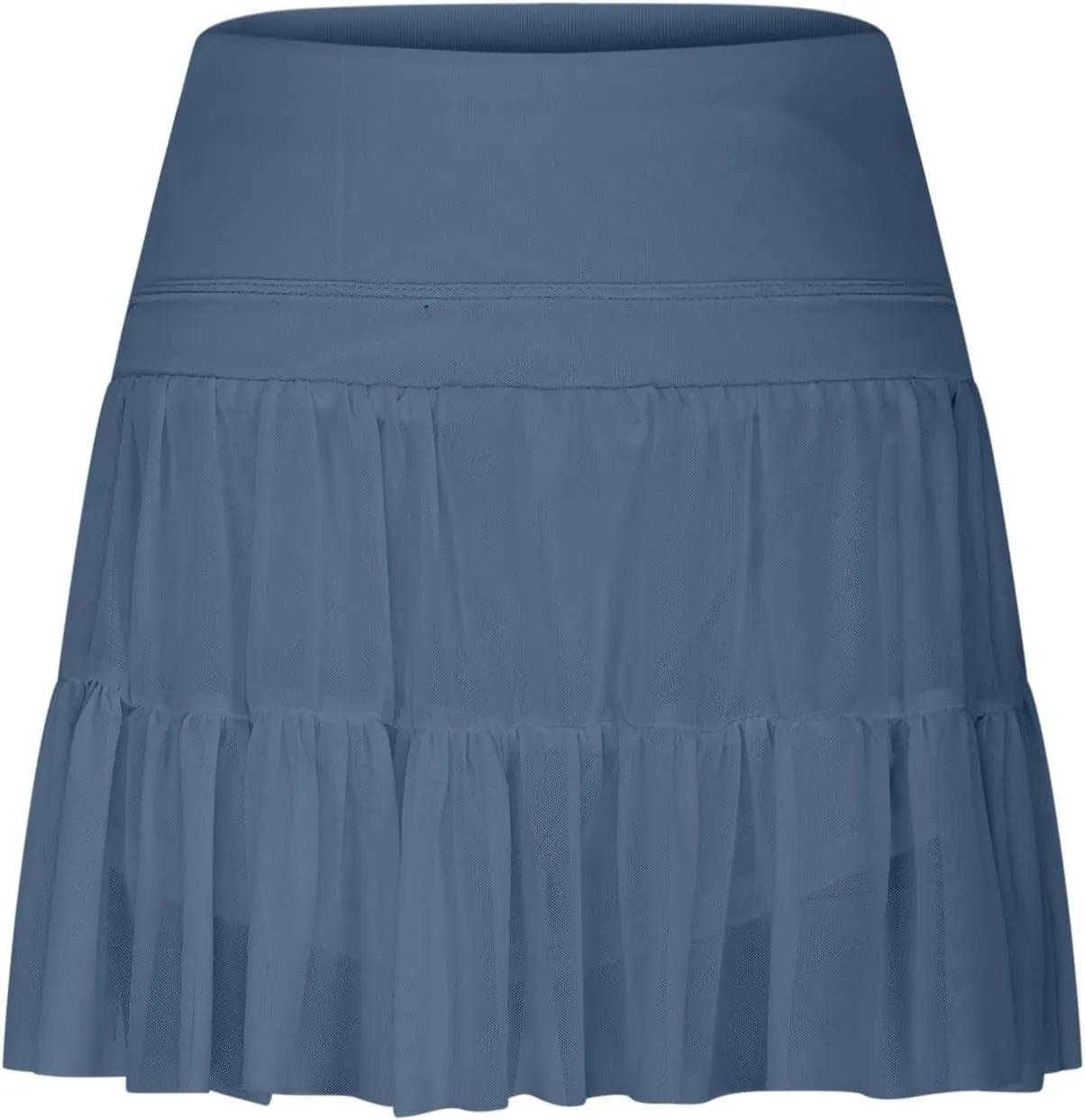 Womens Mini Skirt Flowy Pleated High Waisted Skort Ruffle Tennis Skirts Athletic Skater Golf Skirts with Shorts Pockets