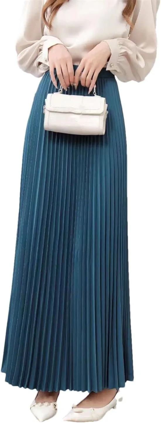 Womens Pleated Skirt, High Waist Women Long Skirt, Female Women Midi Skirt.