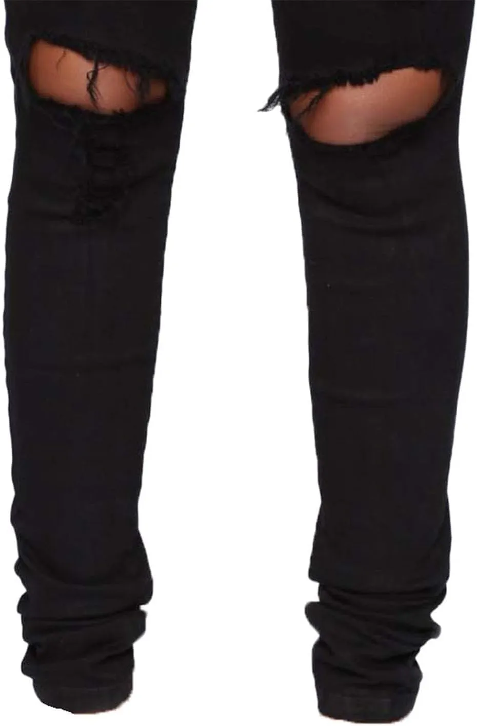 Women's Stretch Denim Pants Plus Size Slim Destroyed Trousers Casual High Waist Skinny Ripped Jeans