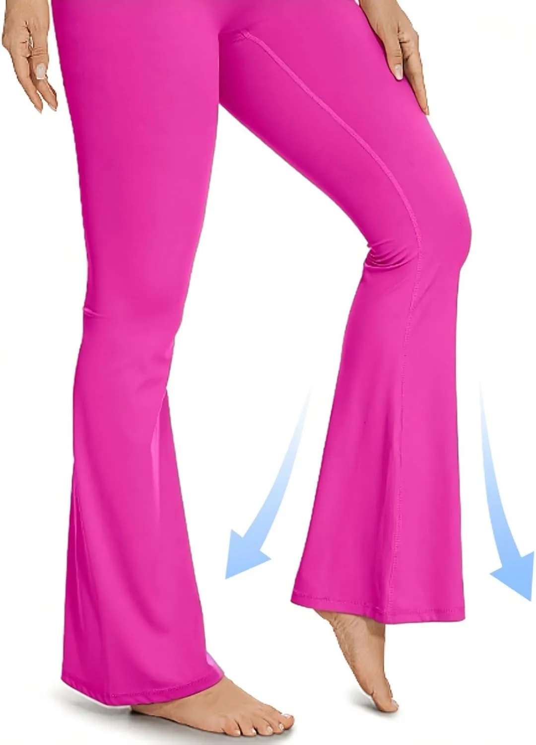 Womens Yoga Pants Women High Waist Waist Athletic Flare Yoga Leggings with Side Pockets Bell Bottom