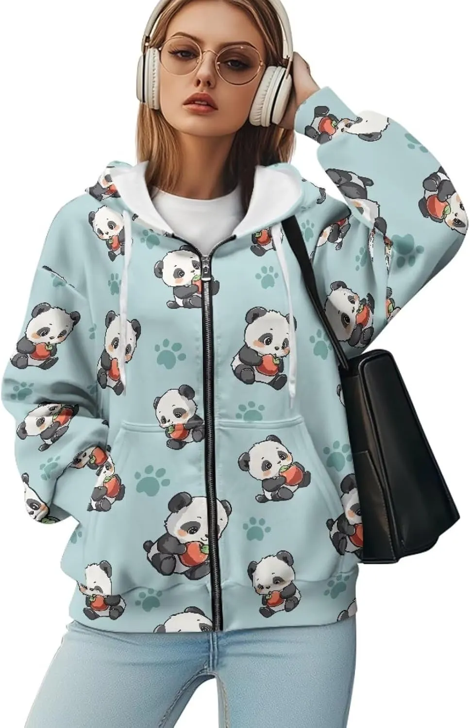 Womens Zip Up Hoodies Oversized Long Sleeve Sweatshirt Lightweight Fashion Y2K Hoodie Jacket with Pockets Size S-2XL