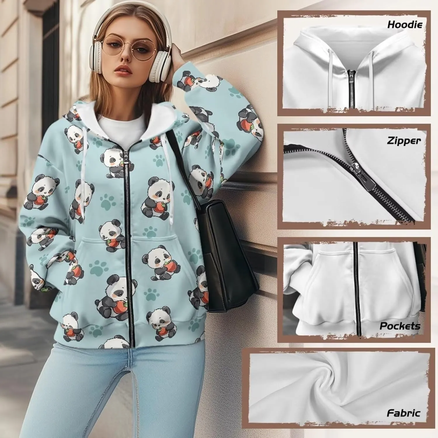 Womens Zip Up Hoodies Oversized Long Sleeve Sweatshirt Lightweight Fashion Y2K Hoodie Jacket with Pockets Size S-2XL