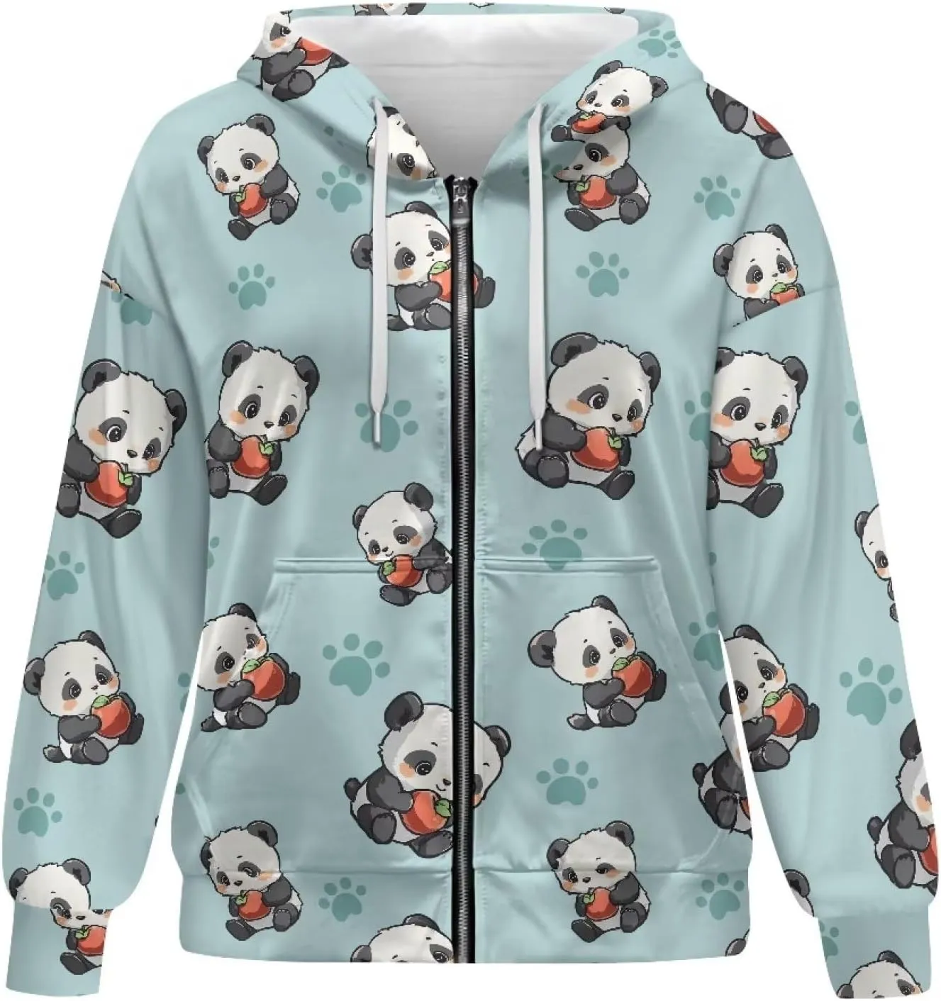 Womens Zip Up Hoodies Oversized Long Sleeve Sweatshirt Lightweight Fashion Y2K Hoodie Jacket with Pockets Size S-2XL