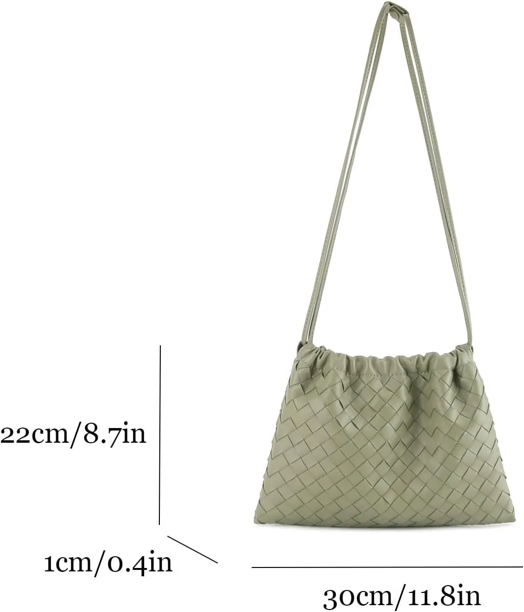 Woven Crossbody Bags For Women, Trendy Vegan Leather Dumpling Bag Simplicity Evening Shoulder Bag Purse