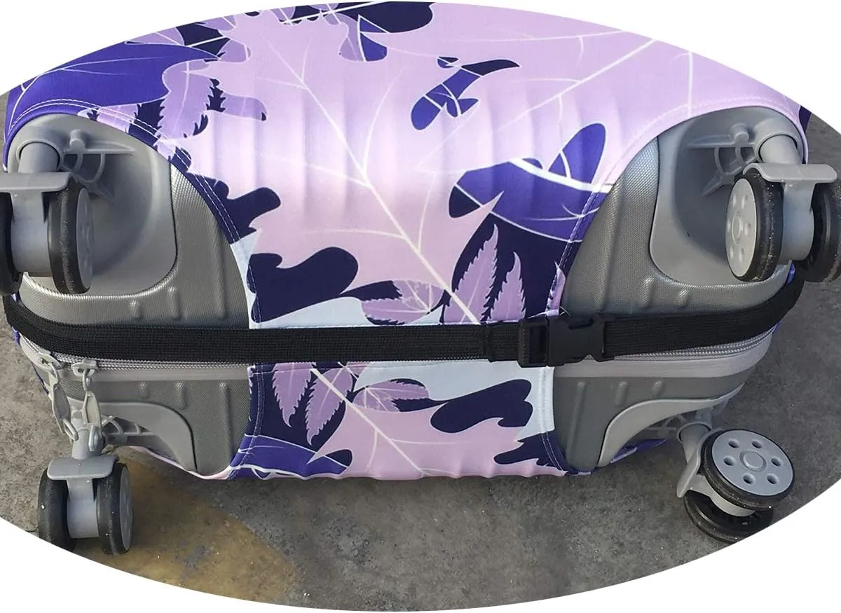 WUJIAONIAO Travel Luggage Cover Spandex Suitcase Protector Washable Baggage Covers (S (for 18-20 inch luggage), Beach surfing)