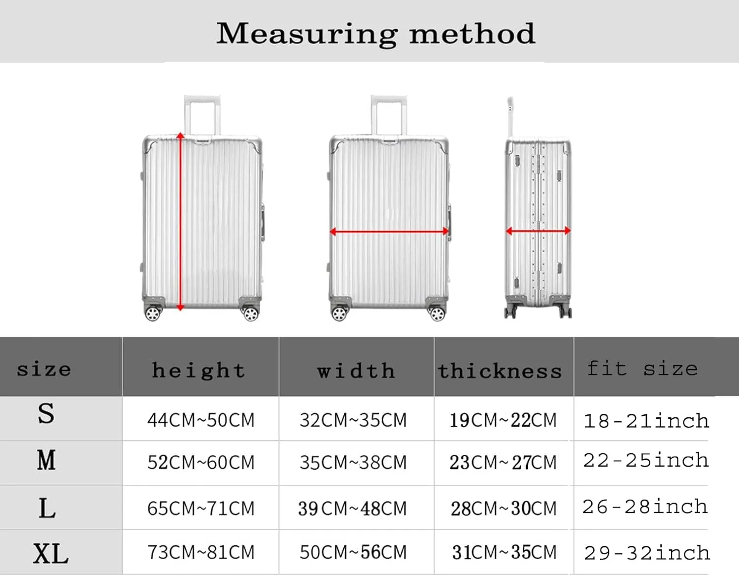 WUJIAONIAO Travel Luggage Cover Spandex Suitcase Protector Washable Baggage Covers (S (for 18-20 inch luggage), Cat A)