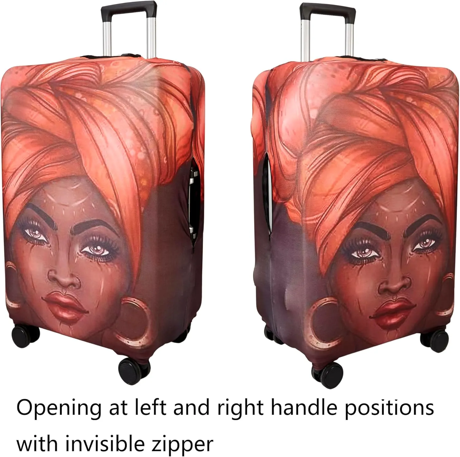 WUJIAONIAO Travel Luggage Cover Spandex Suitcase Protector Washable Baggage Covers (S (for 18-20 inch luggage), don't touch)