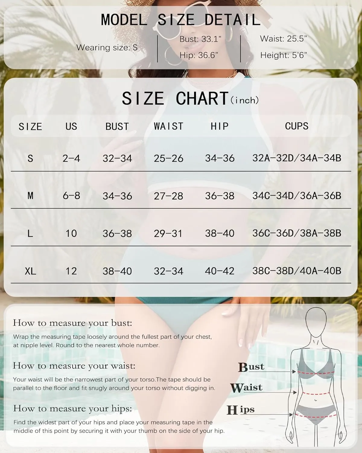 XUNYU Women High Waisted Bikini Set Ribbed 2 Piece Bestselling Swimsuit Tummy Control Bathing Suit for Teens Swim Suit 2025