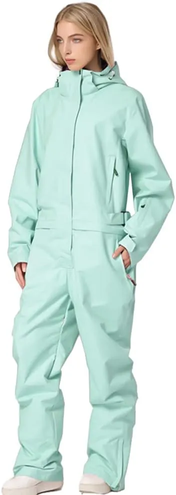 YEEFINE Women's Ski Suit One Piece Snowsuits Jumpsuits Winter Waterproof Snowboard Suits