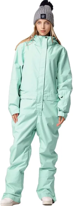 YEEFINE Women's Ski Suit One Piece Snowsuits Jumpsuits Winter Waterproof Snowboard Suits