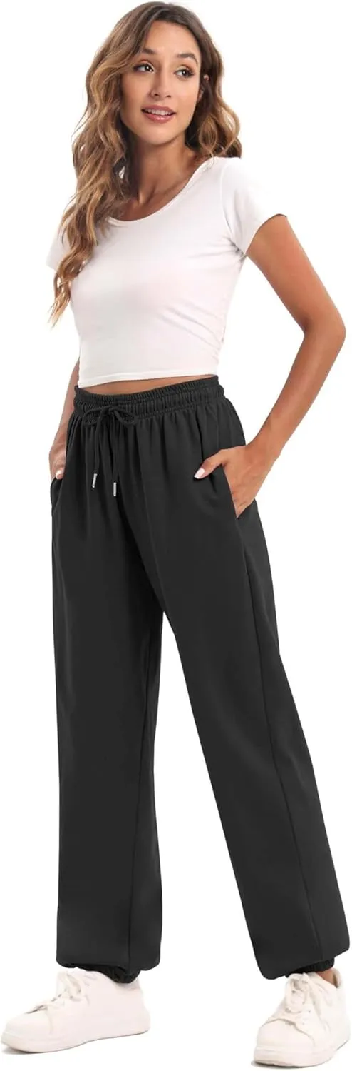 YLDUJ AMUM Women's Sweatpants Casual Drawstring Sweat Pants Workout Athletic Joggers with Pockets
