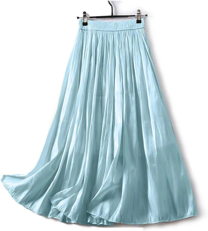 Youllyuu Long Midi Skirt for Women Summer High Waist A Line Skirts
