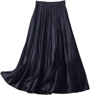 Youllyuu Long Midi Skirt for Women Summer High Waist A Line Skirts