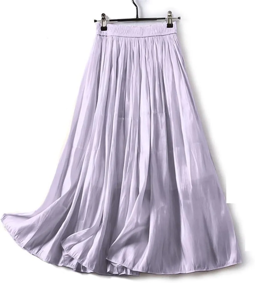 Youllyuu Long Midi Skirt for Women Summer High Waist A Line Skirts