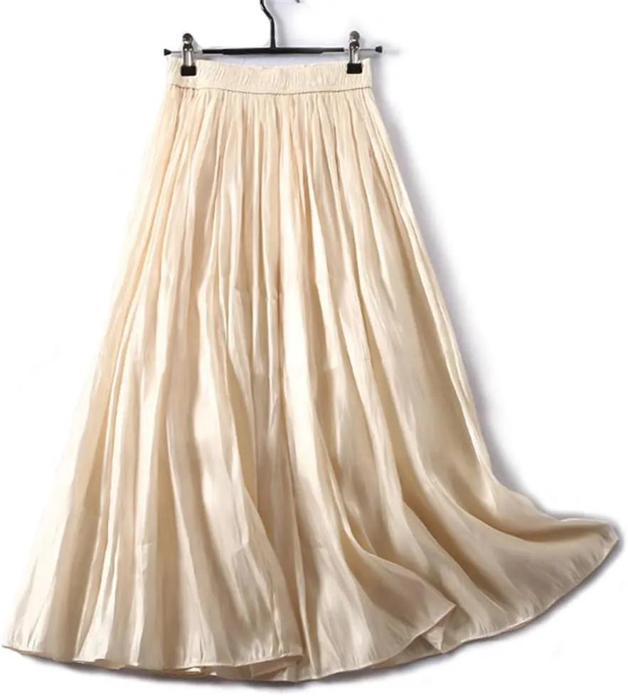 Youllyuu Long Midi Skirt for Women Summer High Waist A Line Skirts