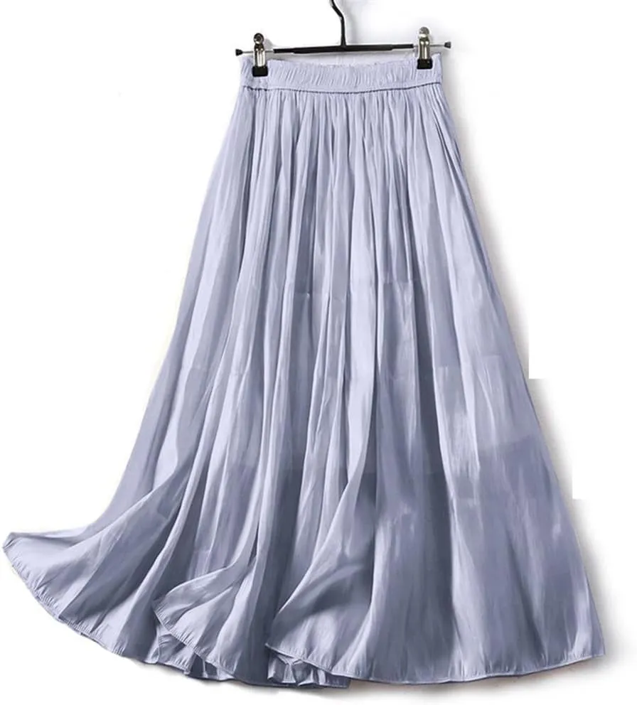 Youllyuu Long Midi Skirt for Women Summer High Waist A Line Skirts