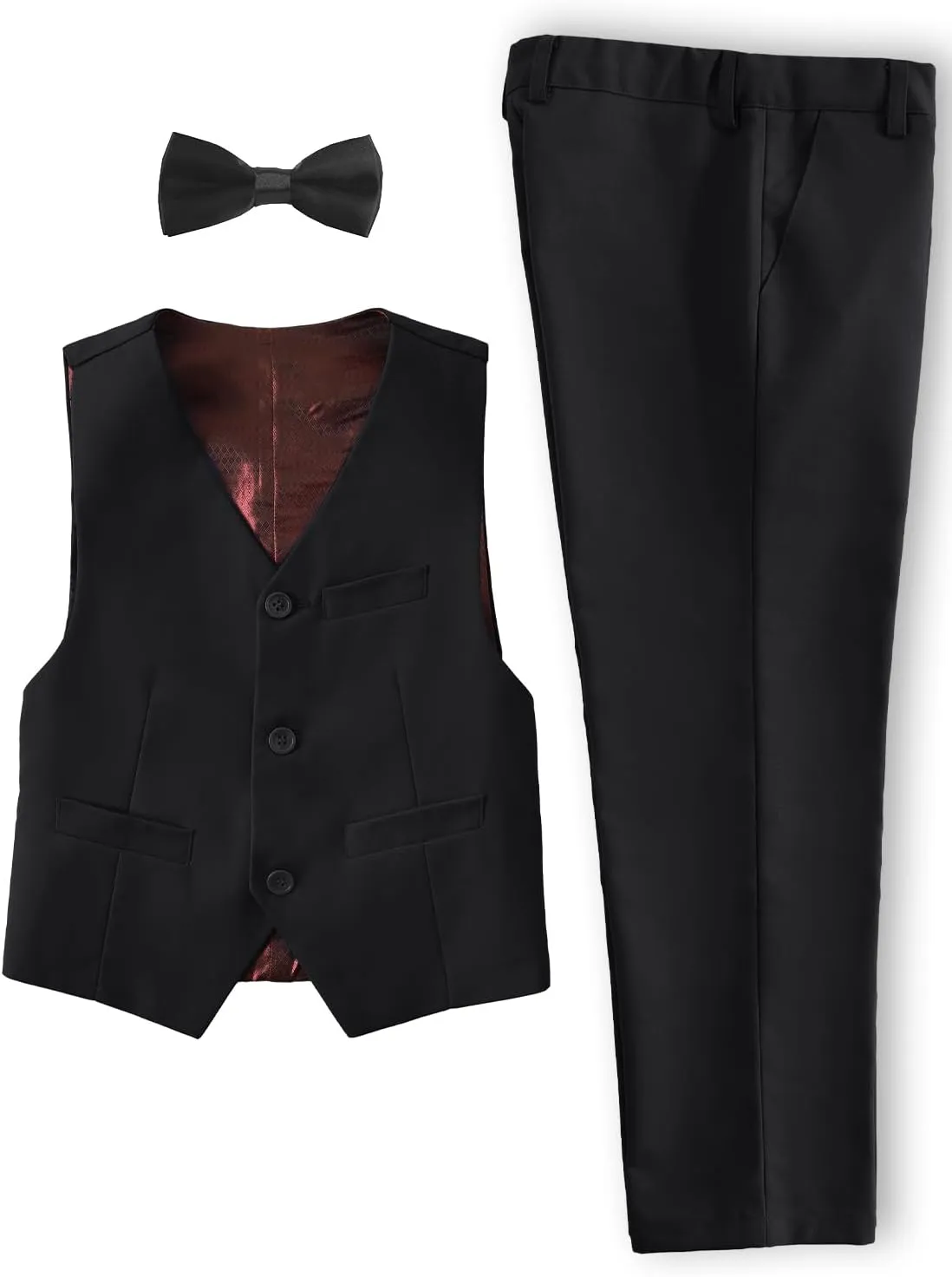 YuanLu Boys Suit Homecoming Dresses for Kids Ring Bearer Outfit Suits Tuxedo Formal Vest and Pants Suit Set